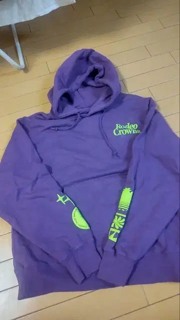 로데오 크라운즈 보라색 후드티