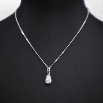 스와로브스키 SWAROVSKI 크리스탈 드롭 목걸이 실버