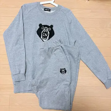 CNBLUE 곰 맨투맨 상하의 세트 그레이
