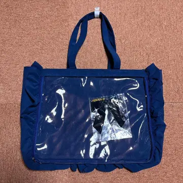 백참 포함 A3 프릴 토트백 코듀로이 네이비 자카마트