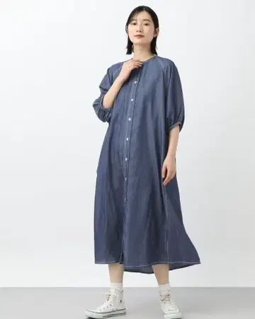 [ natural by clip ] 흔들림 데님 원피스 스튜디오 클립