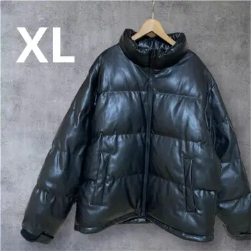 GU 히트 패디드 인조 가죽 블루종