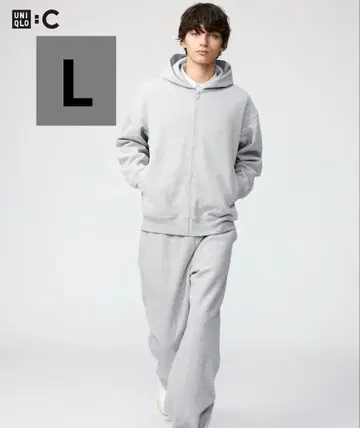 UNIQLO:C 맨투맨 와이드 팬츠 / 긴 길이