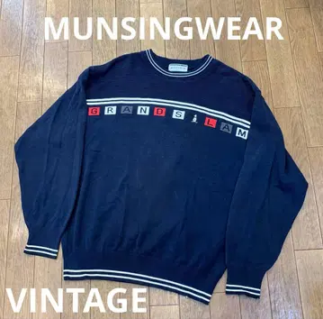MUNSINGWEAR 먼싱웨어 일본제 로고 니트탑 M 사이즈