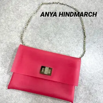 ANYA HINDMARCH 숄더백 실버 체인 턴락