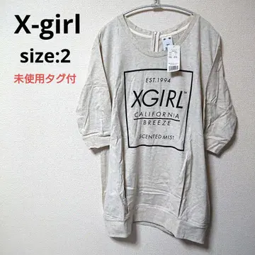 X-girl 그레이 계열 T셔츠 사이즈 2 미사용