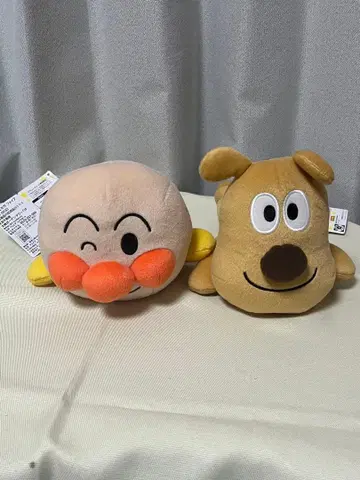 호빵맨 봉제 인형 엎드린 포즈 세트