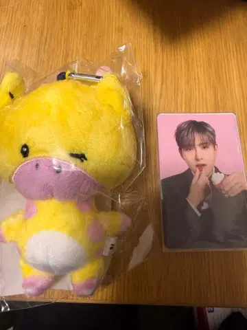 SUPER JUNIOR 봉제 인형 키링 려욱 플레이트 트레이딩 카드