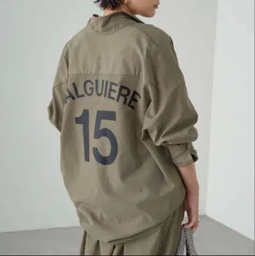 [ Loungedress ] 백 프린트 셔츠 카키