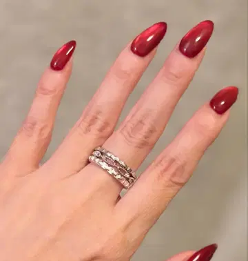 H.P.FRANCE 실버 컬러 3연 반지 스태킹 링 12~13호