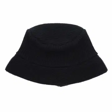 베이직 앵클 리브 니트 버킷 햇 블랙