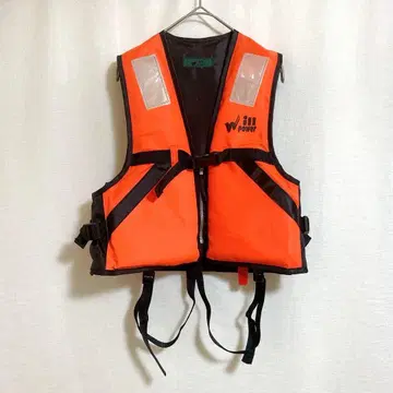 윌 파워 구명 조끼 형광 오렌지 반사판 부착 방재 호루라기 포함 어린이용