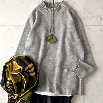 새상품급*마가렛호웰 울 실크 캐시미어 니트 F 그레이 계열 일본제