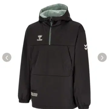 새상품 hummelplay 아노락 후드티 L 블랙