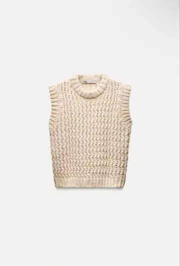 ZARA 텍스처 니트 베스트