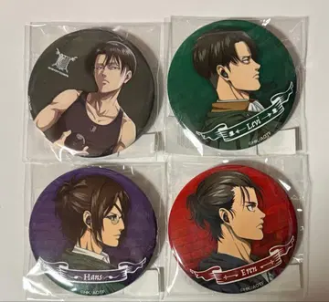 진격의 거인 리바이 엘렌 한지 음 애니 캔뱃지 4개 미개봉