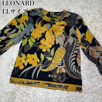 [새상품급] 레어 레오나르 상의 실크 트리밍 희귀 사이즈 XL 긴팔