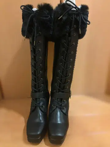 시마무라 쿠루미 콜라보 부츠 블랙