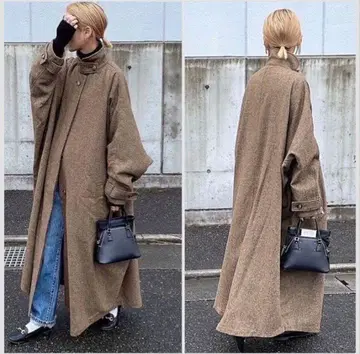 INTERPLAY x AYA MOMONGA 롱 코트 브라운