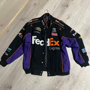 FedEx Express 자켓 L 사이즈 블랙 보라색