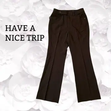 [하바나이스트립] 팬츠/ 센터 프레스 [M] 브라운/브라운 비즈니스