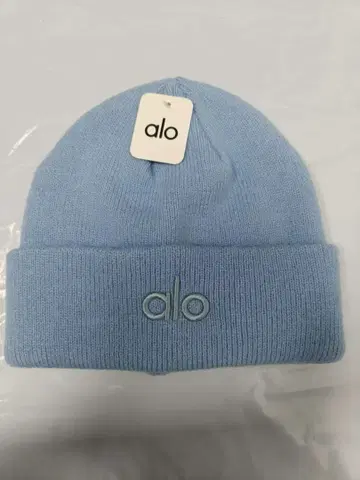 alo 라이트 블루 니트 모자