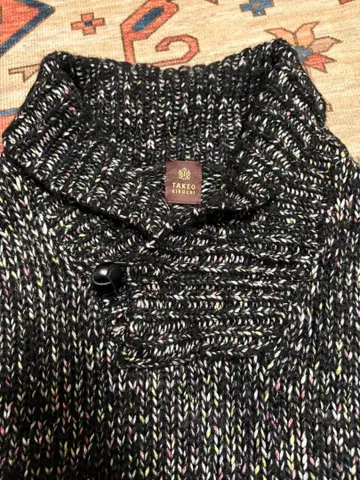 TAKEO KIKUCHI 니트 스웨터 숄카라 하이넥