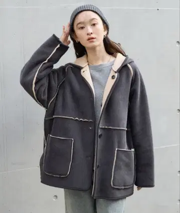 새상품급! 리버서블 후드 코듀로이 보아 재킷 / FREAK'S STORE