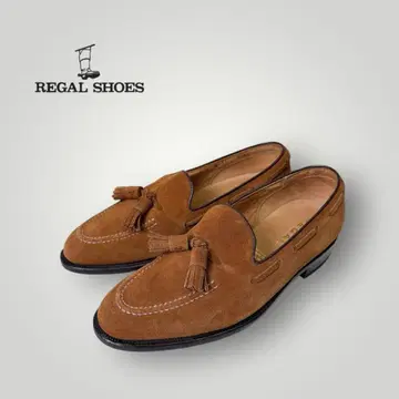[고급] REGAL 리 태슬 로퍼 스웨이드 브라운 가죽 신발 W997