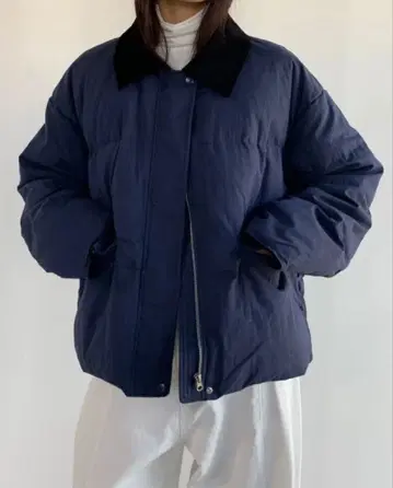 Didot showroom 워크 자켓 다운 네이비 코듀로이