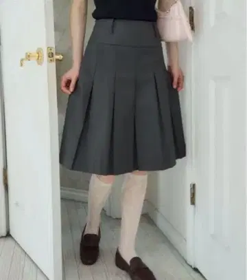 Birthday room 2WAY 미디 기장 플리츠 스커트