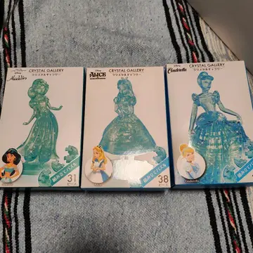크리스탈 갤러리 3체 세트 신데렐라 앨리스 알라딘