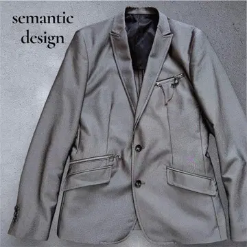 semanticdesign Y2K 테일러드 자켓 실버 광택