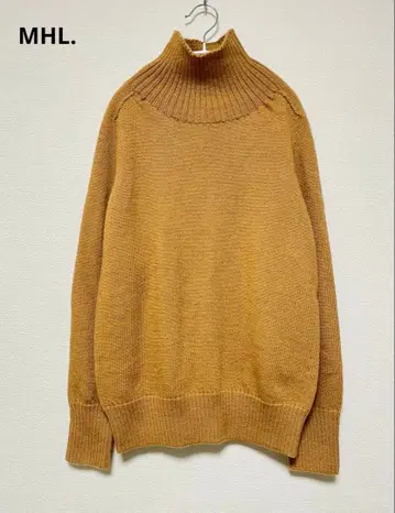 MHL. 울 하이넥 니트 풀오버 카멜