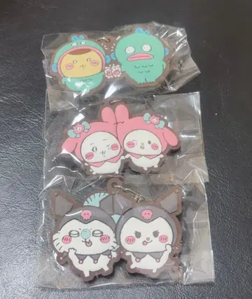 치이카와 x 산리오 캐릭터즈 나카요시 러버 마스코트 3개 세트