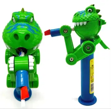 롤리팝 로봇 홀더 완구 공룡 모양 롤리팝 캔디