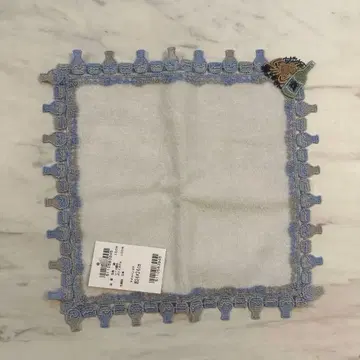 [미사용 새상품] 치카자와 레이스 술 손수건 그레이