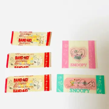 스누피 쇼와 레트로 반창고 컷 반 5장 묶음 판매