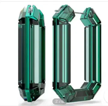 스와로브스키 옥타곤 Lucent 후프 귀걸이