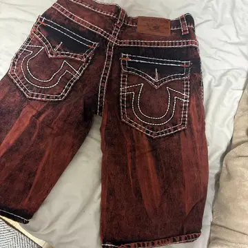 트루 릴리전 월드 투어 다크 레드 데님