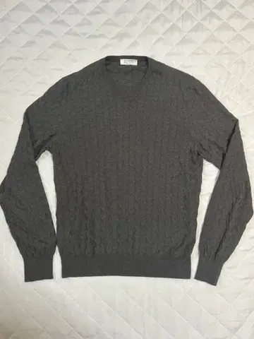 그랑사쏘 그레이 코튼 니트 44 사이즈