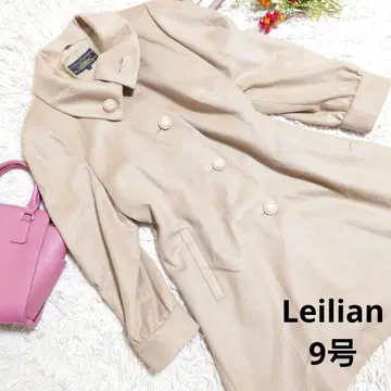 캐시미어 100% 일본제 Leilian 롱 코트 (M) 브라운 베이지