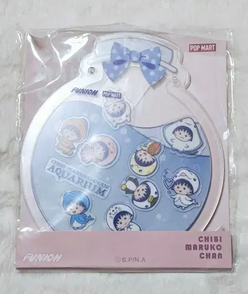 POPMart 마루코는 아홉살 아쿠아리움 아크릴 스탠드 블루 A