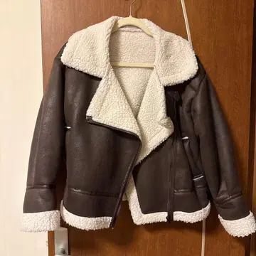 브라운 무스탕 코트 보아 포함