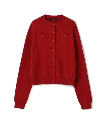 CABaN 코튼 캐시미어 크루넥 가디건 XS 레드