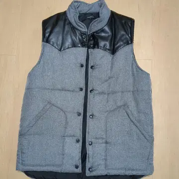 남성용 다운 베스트 그레이, 블랙