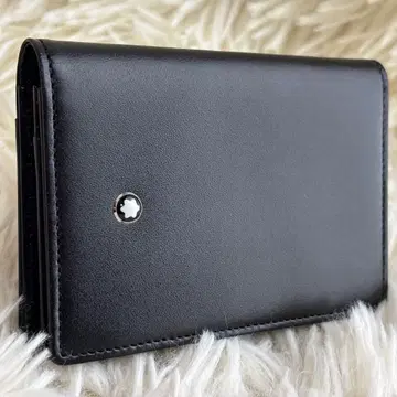 [ 초인기 컨디션 최상 ] 몽블랑 명함지갑 카드 케이스 스무스 가죽 블랙