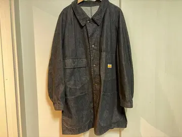 허리 오버롤 PAY DAY 블랙 데님 코트 샘플