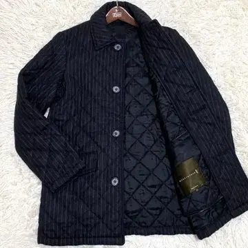 [ 새상품급 ] 매킨토시 퀼팅 자켓 블랙 핀스트라이프 38