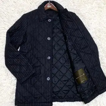 [ 새상품급 ] 매킨토시 퀼팅 자켓 블랙 핀스트라이프 38